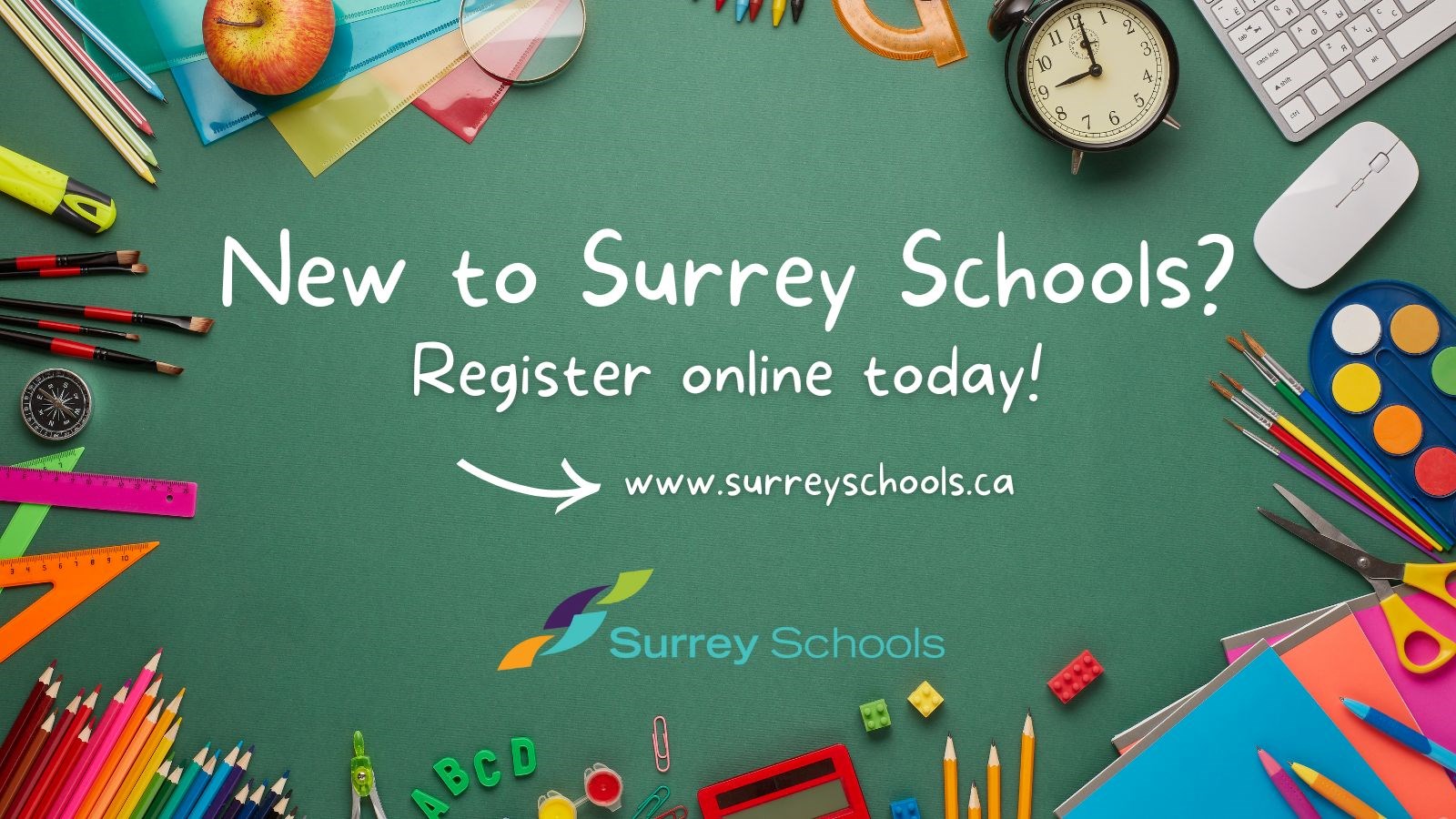 Registration information for students who are new to Surrey Schools